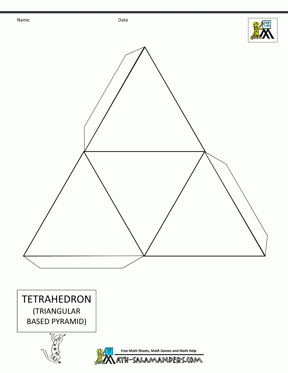 3D Geometric Shapes - Nets with Free Printable Nets