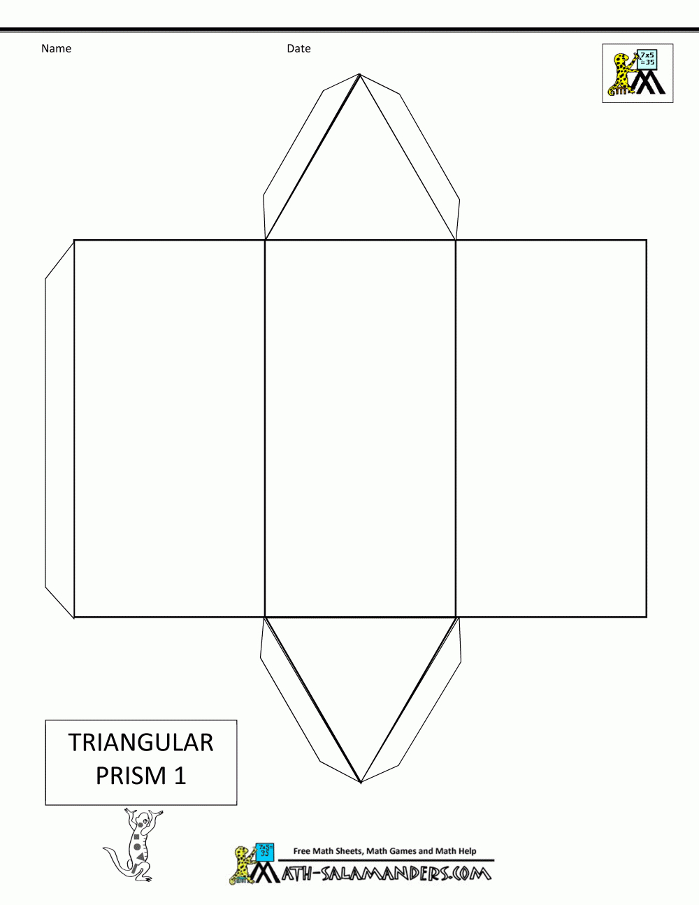3D Geometric Shapes - Nets with Free Printable Nets