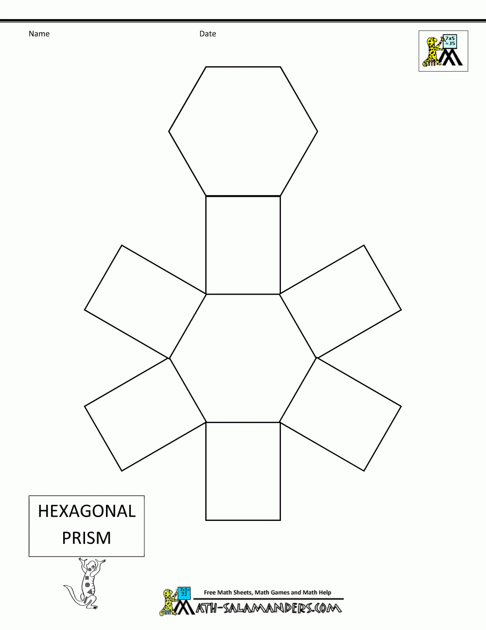 3D Geometric Shapes - Nets with regard to Free Printable Nets