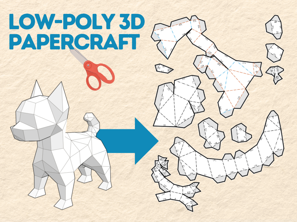 3D Papercraft inside Free Low Poly Papercraft Templates