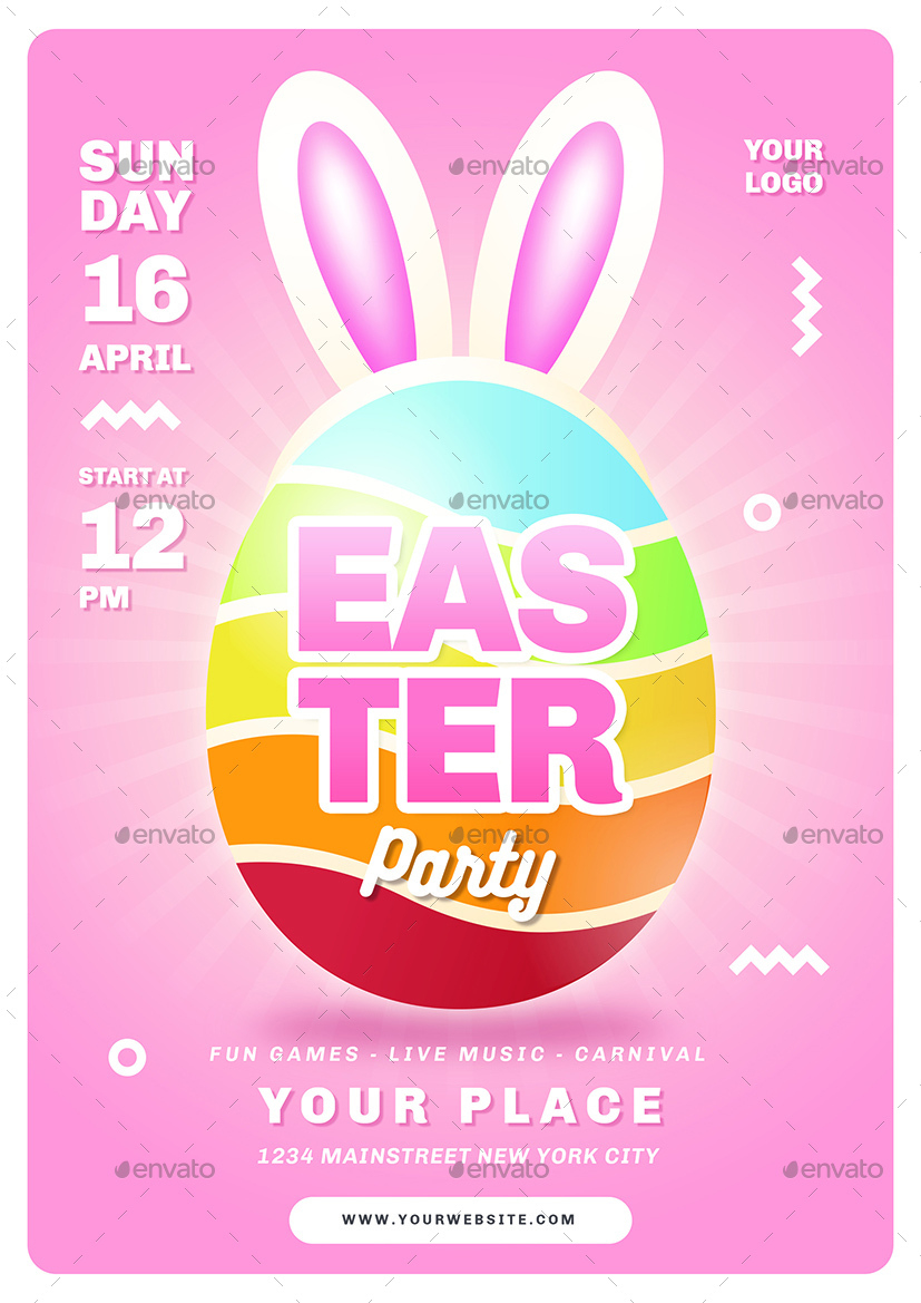 40+Premium &amp;amp; Free Easter Party Flyer Templates In Psd For Holidays with Free Easter Templates For Photoshop