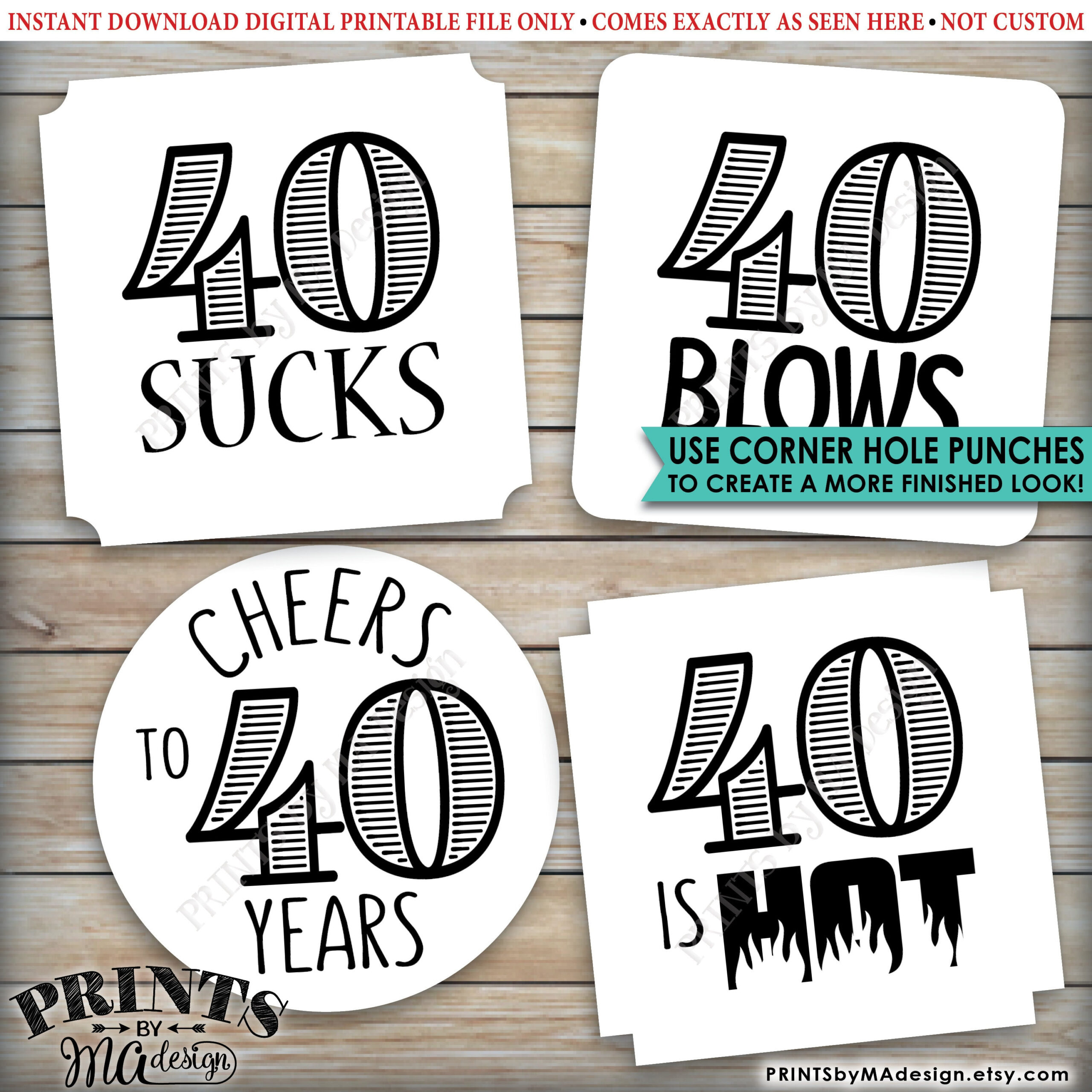 40Th Birthday Party Candy Signs, Candy Bar, 40 Sucks Blows Rocks intended for 40 Blows Free Printable