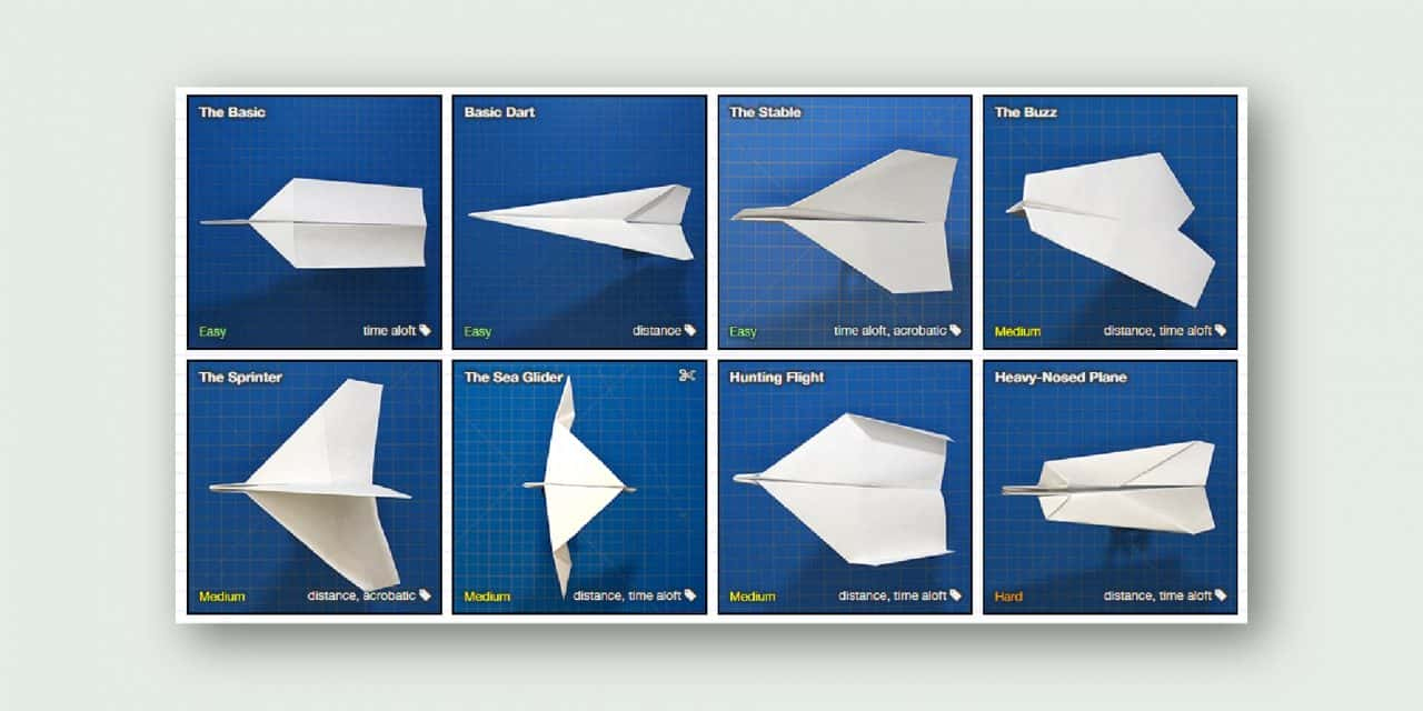 45 Free Online Paper Airplane Designs within Free Paper Airplane Designs Printable Templates