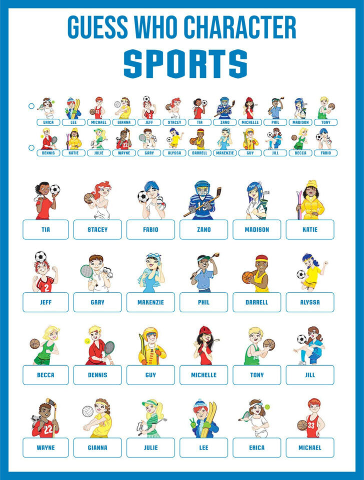 Guess Who Free Printables