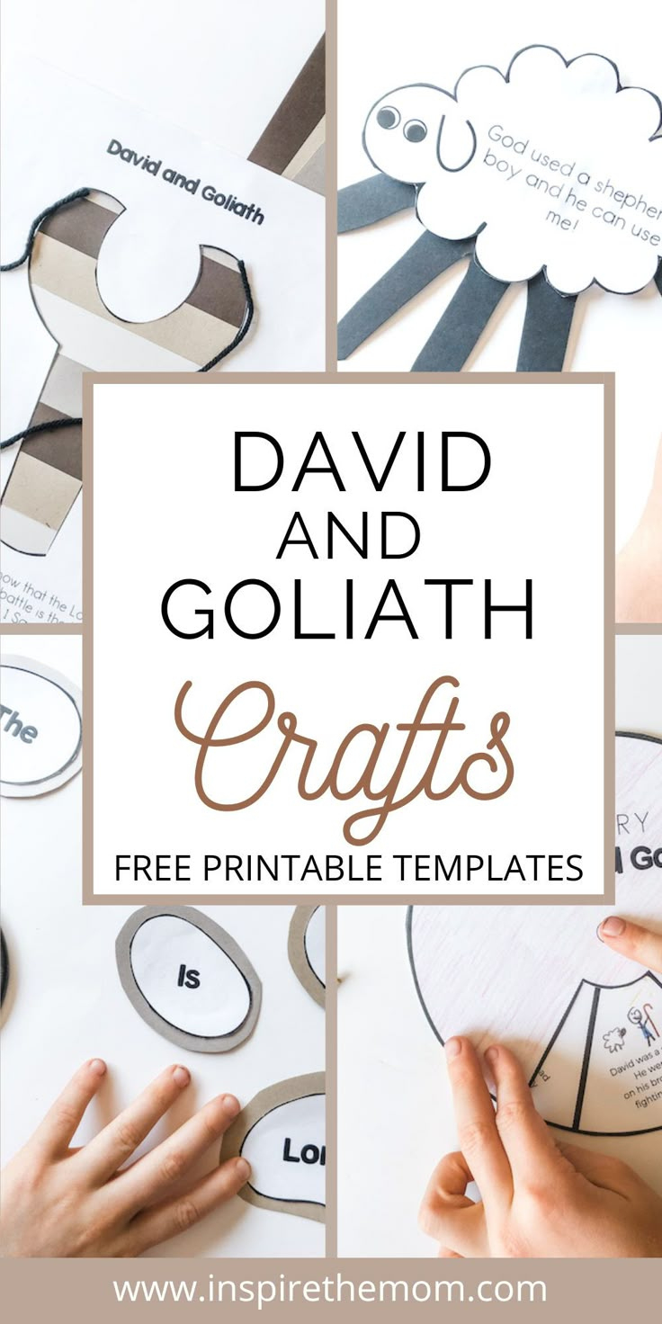 5 David And Goliath Craft Ideas - Free Templates in Free Printable David and Goliath Crafts