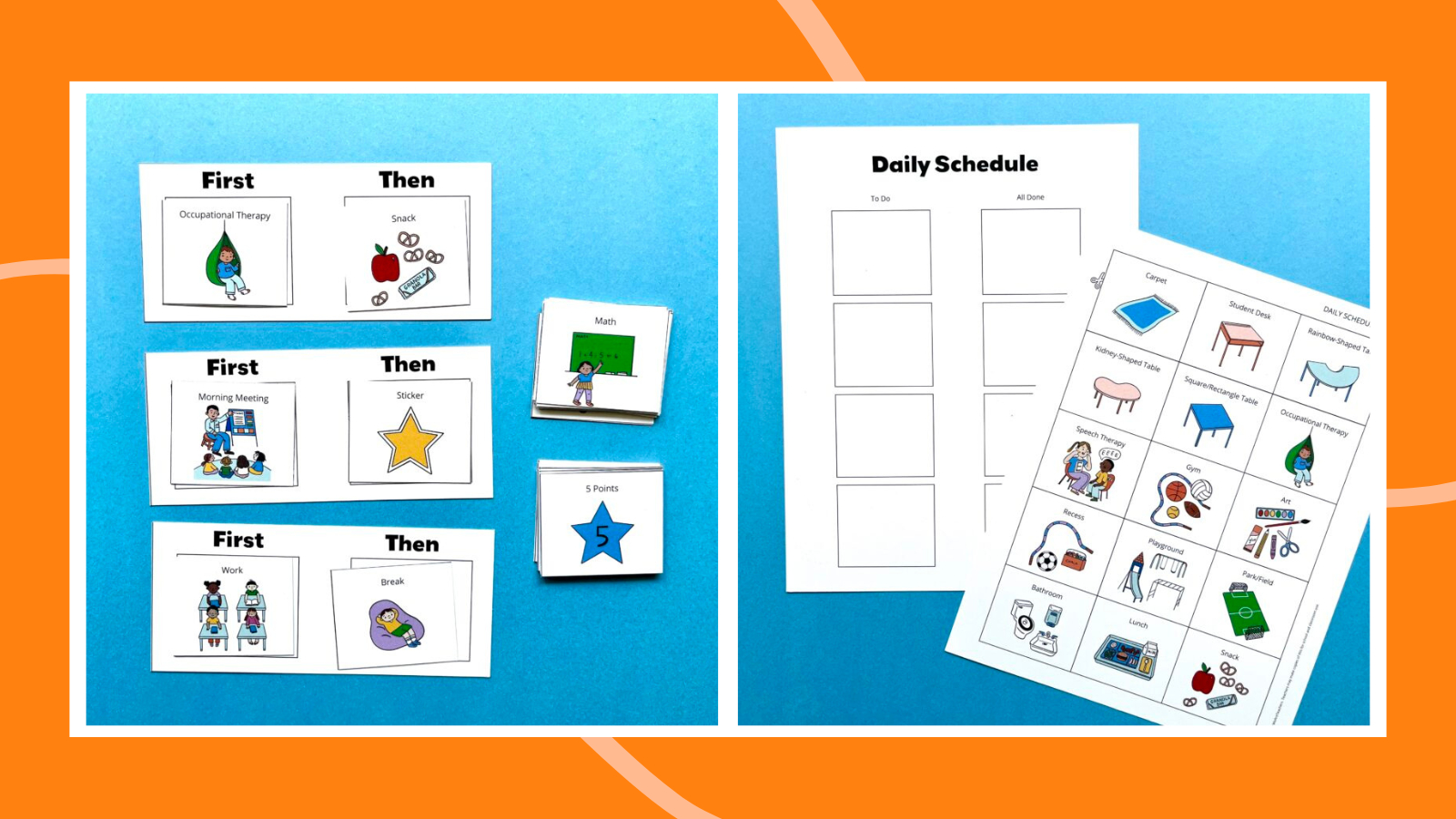 5 Free Visual Schedule Templates (Plus How To Use Them) with First Then Visual Schedule Free Printable