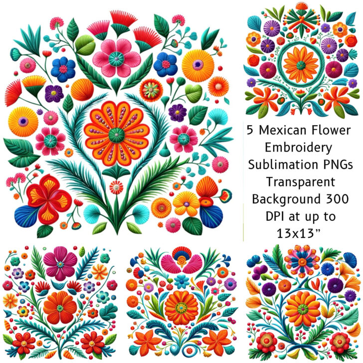 Printable Traditional Mexican Embroidery Patterns