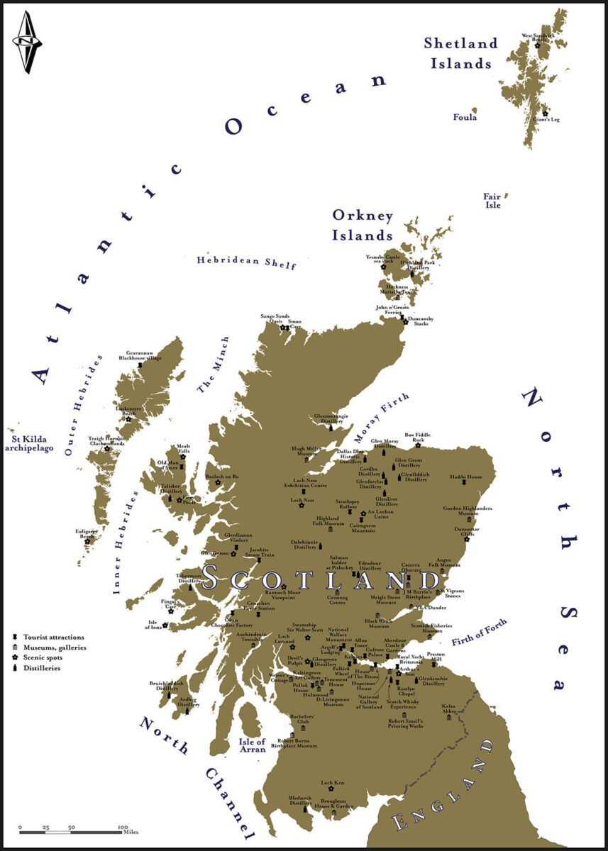 6 Maps Of Scotland (Free To Use) - Highland Titles inside Printable Map of Scotland Free