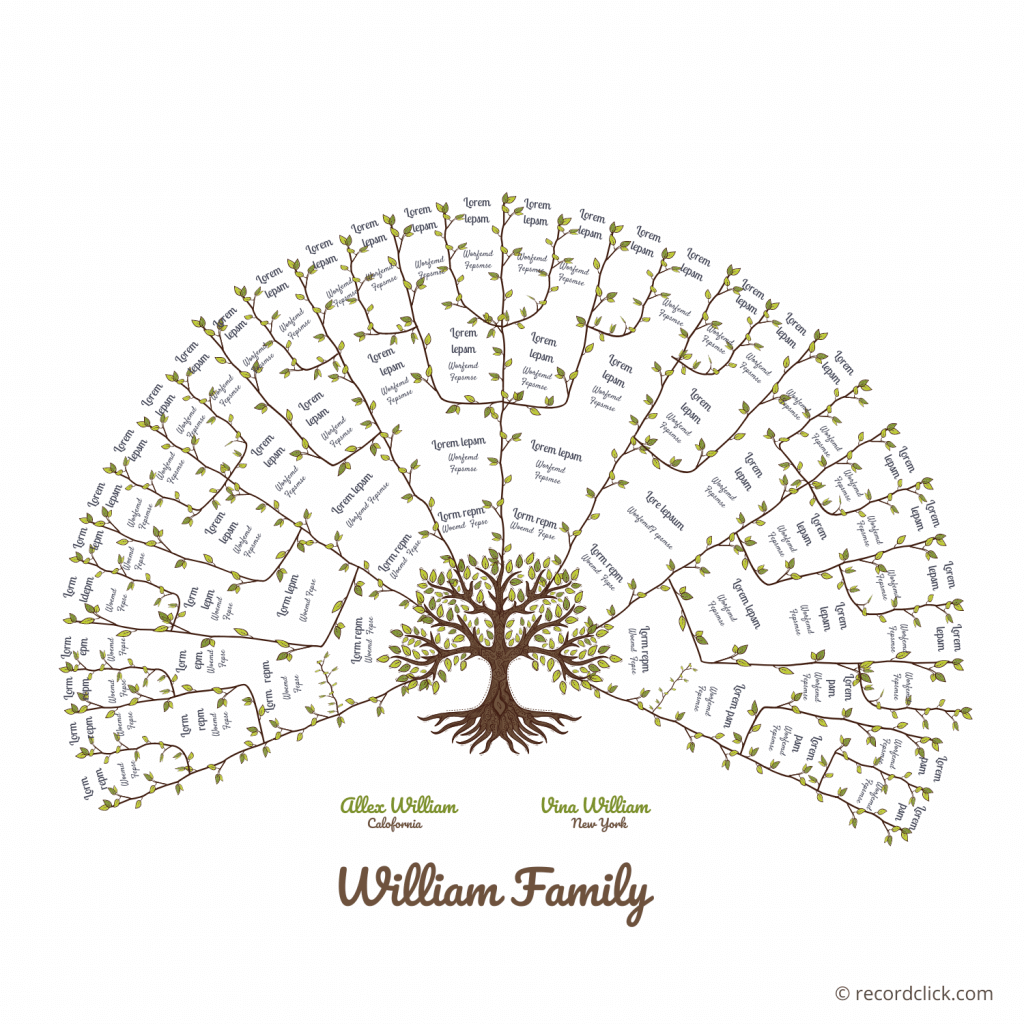 61 Free Family Tree Templates - Printable / Downloadable / Editable inside Free Family Tree Chart Printable