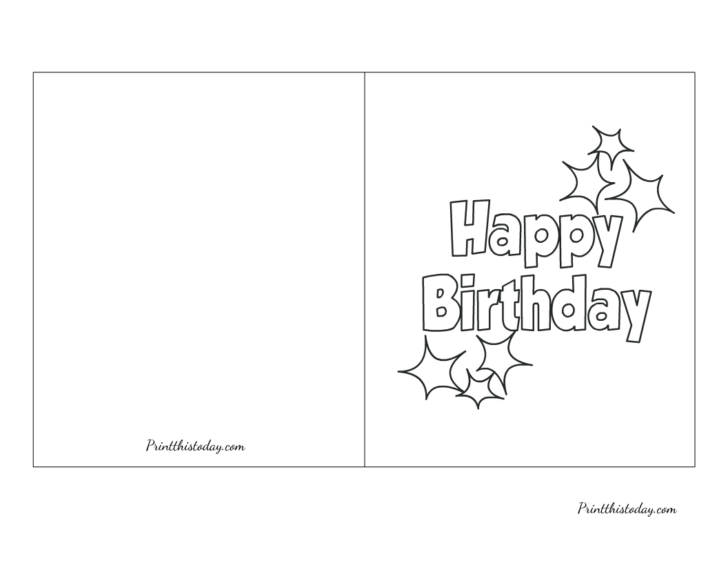 Black and White Free Printable Birthday Cards