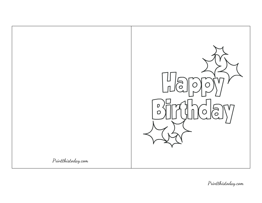 65 Cute Free Printable Birthday Cards For Everyone - Worksheets intended for Black And White Free Printable Birthday Cards