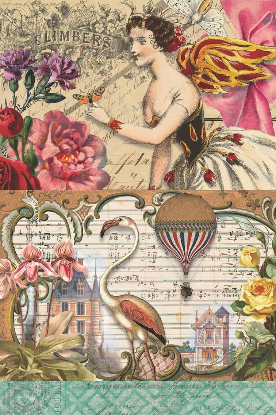 7 Free Creative Collage Sheet Printables For Decoupage Tissue with Free Printable 3d Decoupage Sheets