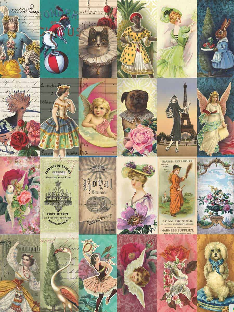 7 Free Creative Collage Sheet Printables For Decoupage Tissue with Free Printable 3d Decoupage Sheets