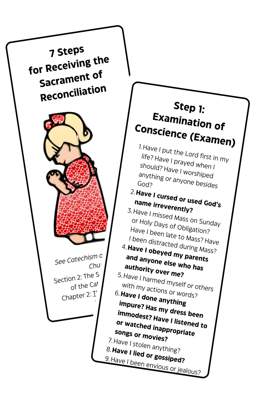 7 Steps For Receiving The Sacrament Of Reconciliation - Ora Et Schola pertaining to Free Printable Reconciliation Cards