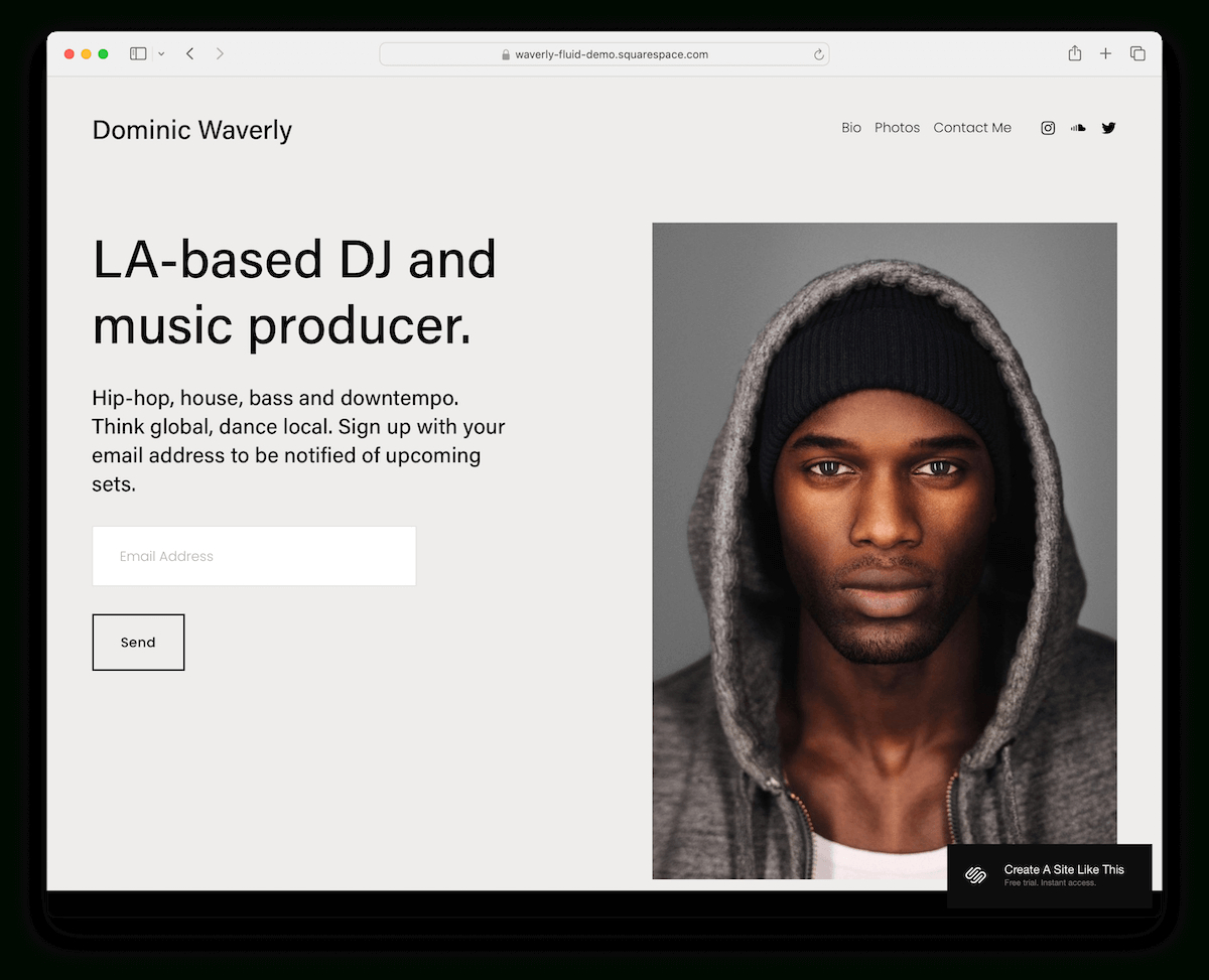 8 Best Squarespace Musician Templates 2025 - Colorlib regarding Free Dj Bio Templates