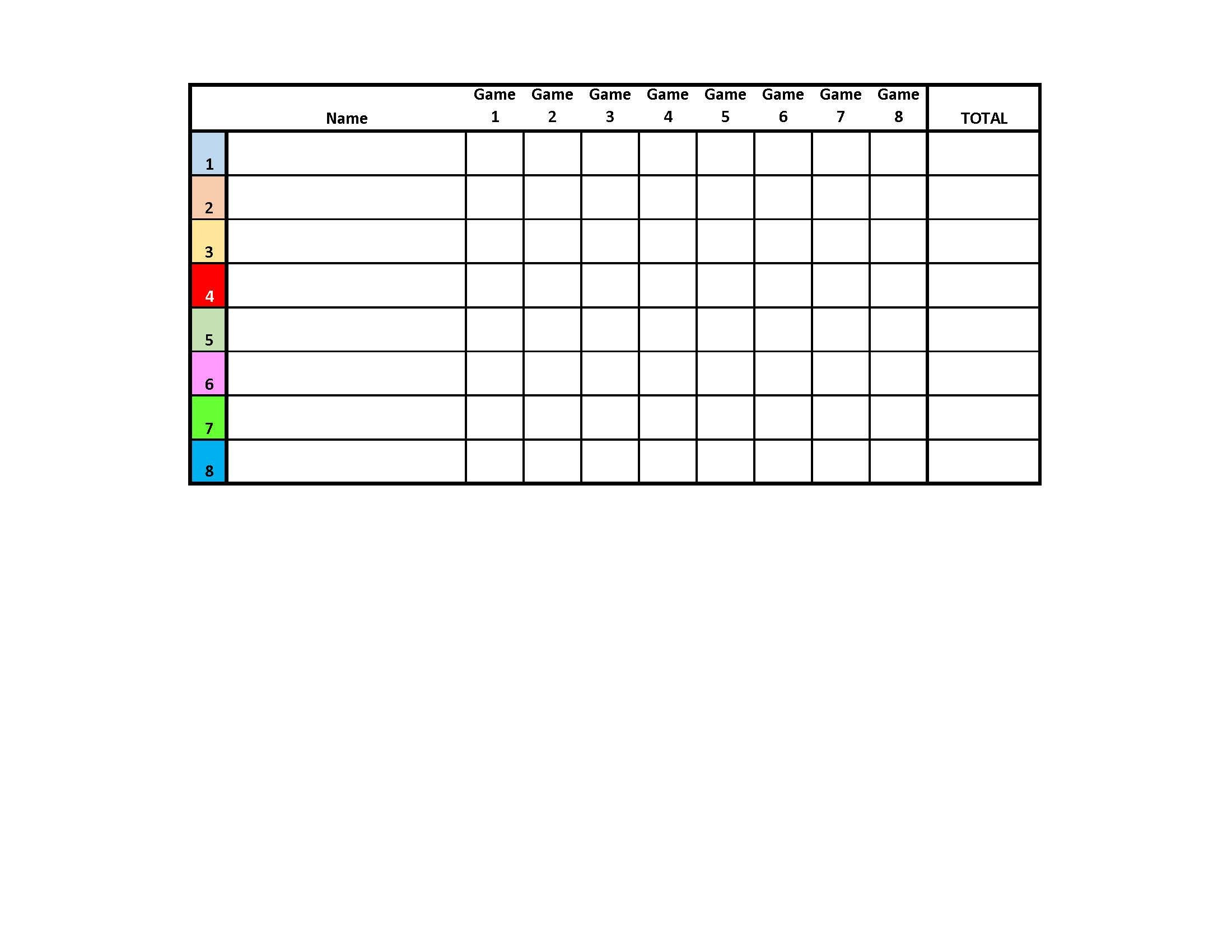 8-Player Euchre Tournament Score Sheet And Rotations Pdf Printable pertaining to Free Printable Progressive Euchre Score Cards