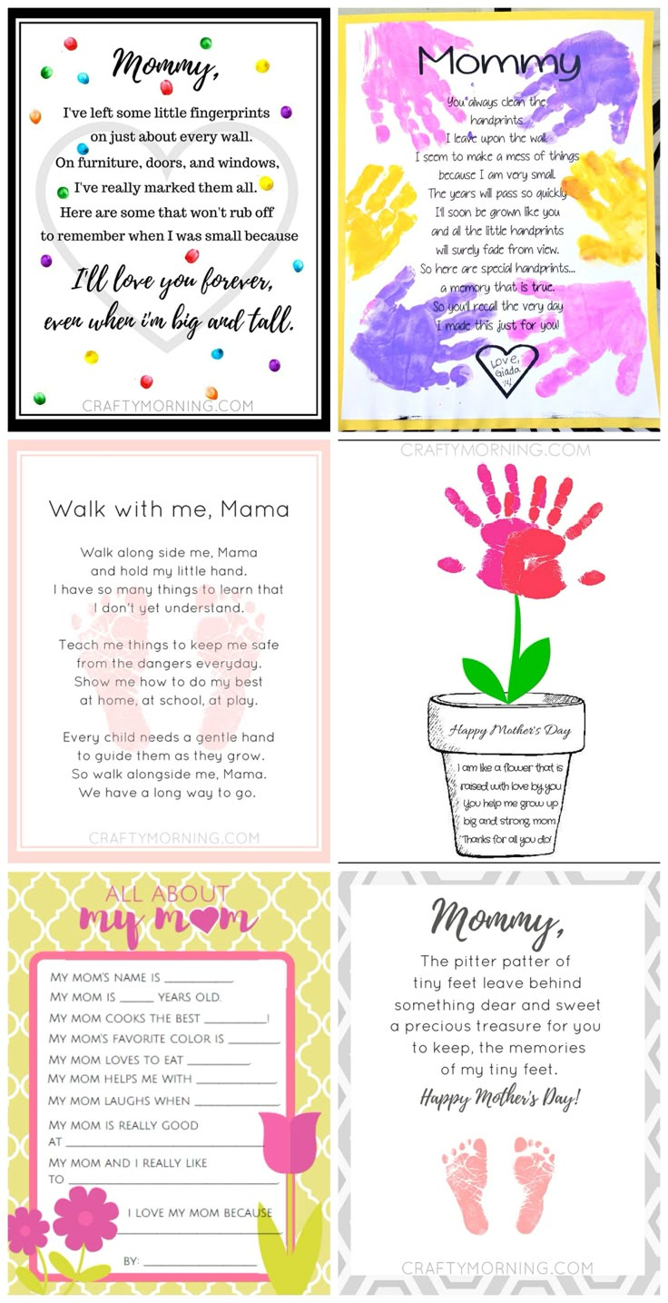 9 Free Mother&amp;#039;S Day Printables (Poems) - Crafty Morning for Free Printable Mothers Day Poems