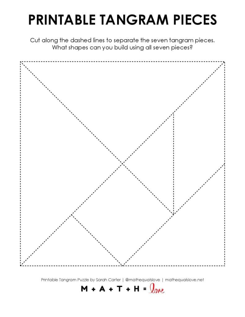 97 Free Tangram Puzzles (Printable Pdf Challenges) for Free Printable Tangram Puzzle Patterns