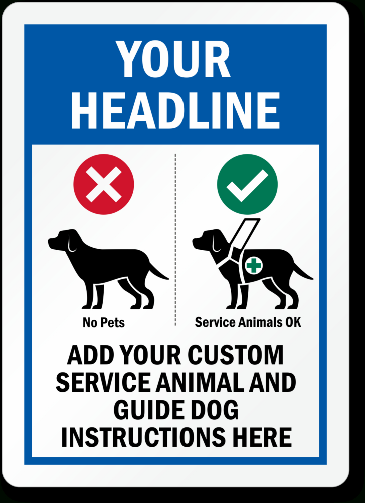 Free Printable Service Animal Signs
