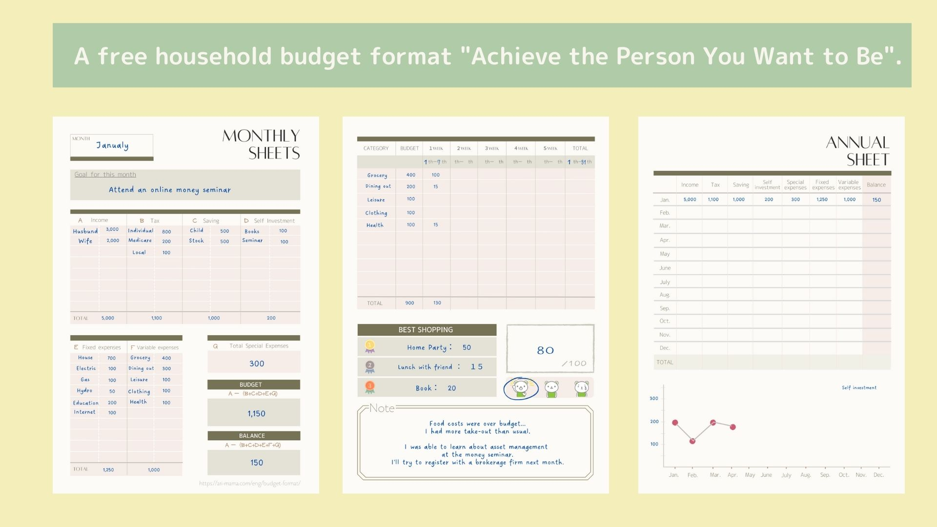 A Free Kakeibo Format &amp;quot;Achieve The Person You Want To Be pertaining to Kakeibo Free Printable