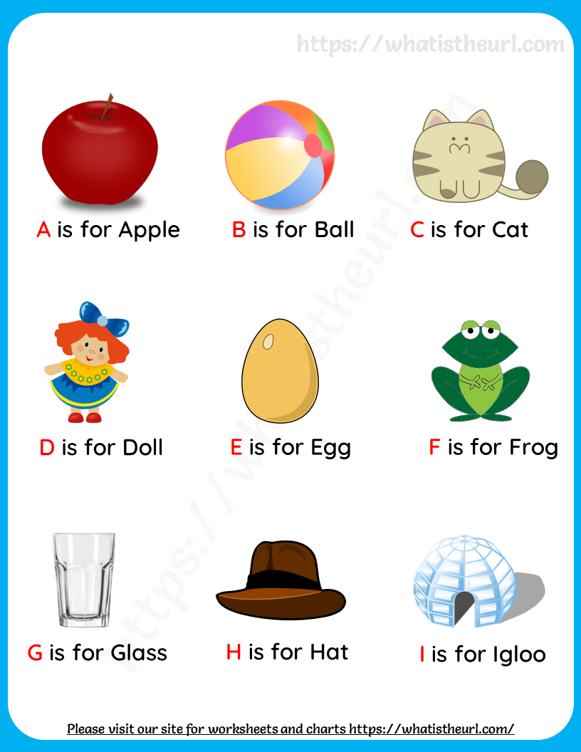 A Is For Apple Book | Alphabet - Your Home Teacher with A For Apple Chart Printable