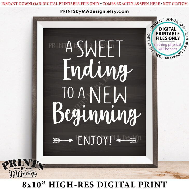 A Sweet Ending to a New Beginning Graduation Free Printable