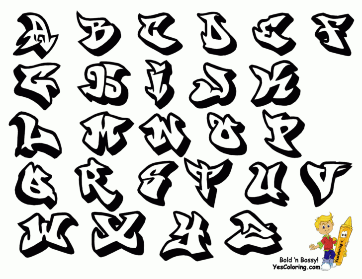 Free Printable Graffiti Alphabet Letters
