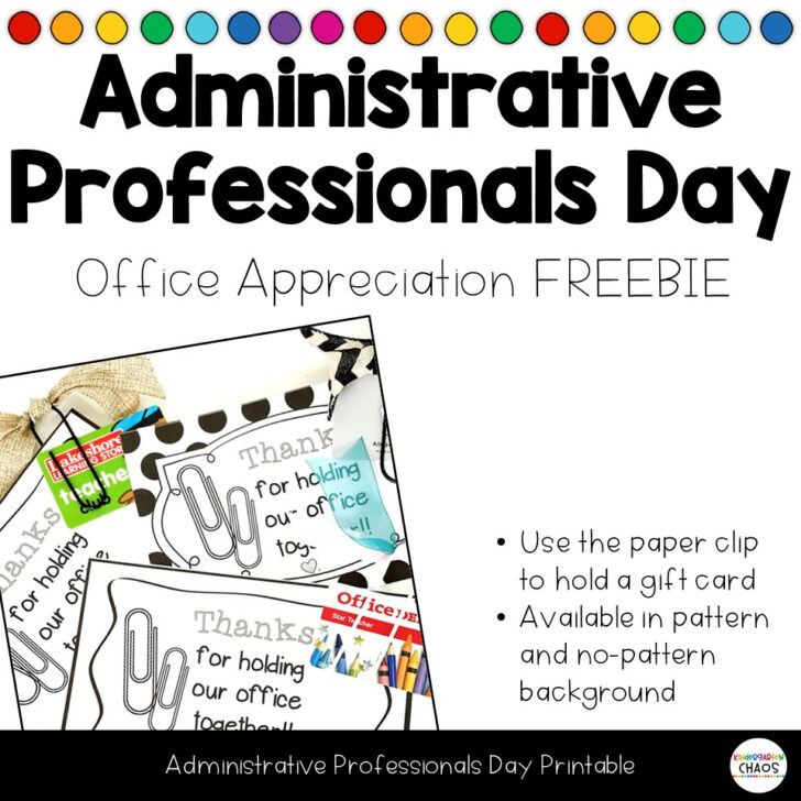 Free Administrative Assistant Day Cards Printable