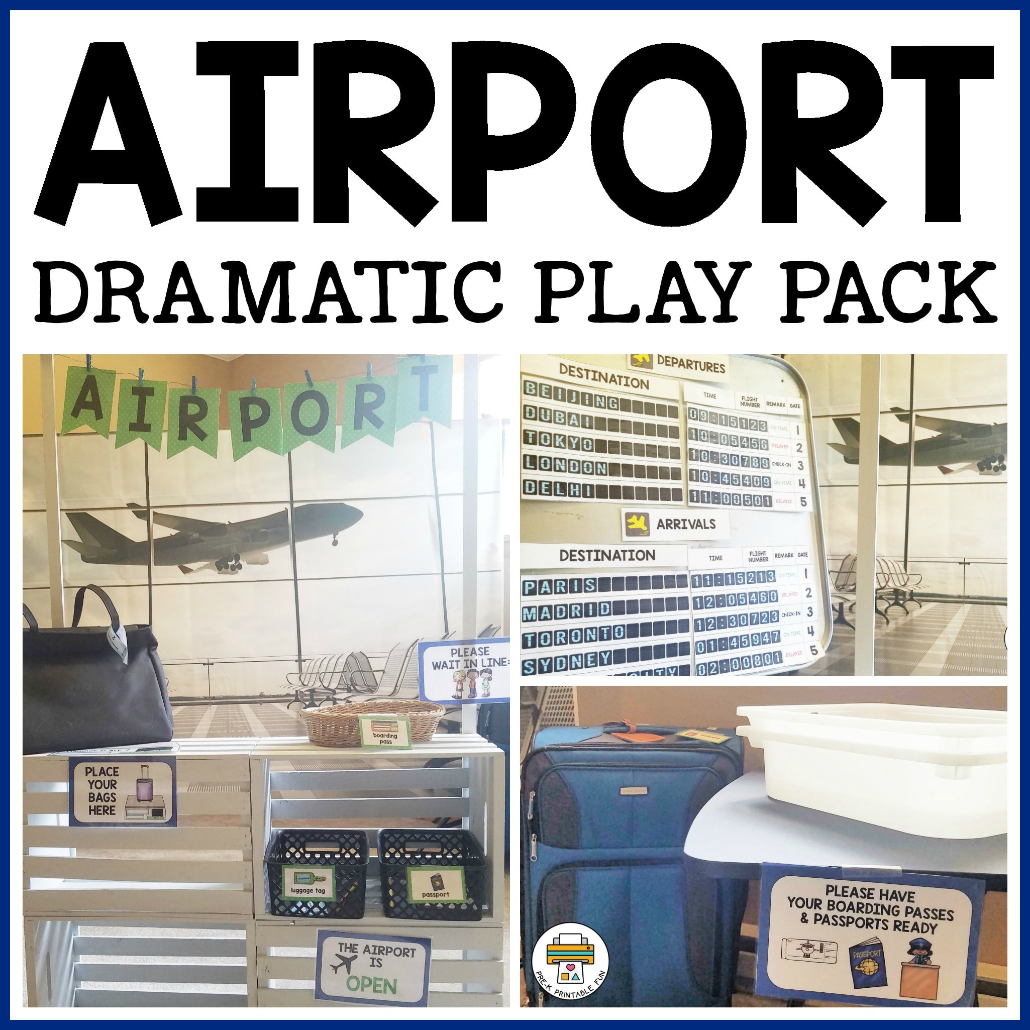Airport Dramatic Play Pack for Free Airport Role Play Printables