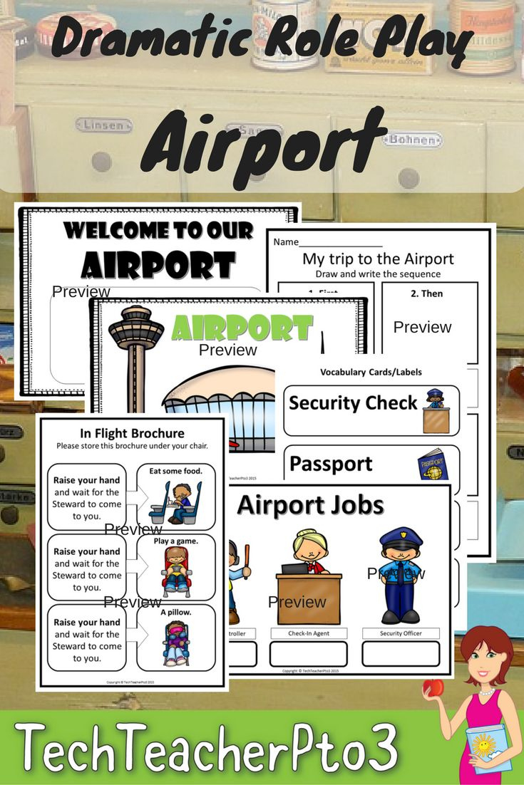 Airport Dramatic Play throughout Free Airport Role Play Printables