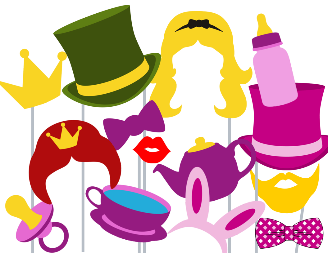 Alice In Wonderland Photo Booth Props, Mad Hatter Photobooth - Magical Printable with regard to Free Alice in Wonderland Photo Booth Printables