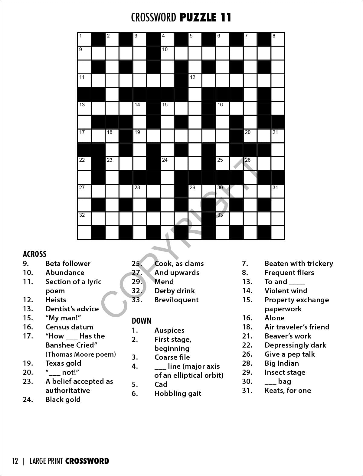 Amazon: Zoco - Large Print Crossword Puzzle Books In Bulk (25 pertaining to Free Printable Crosswords For The Elderly