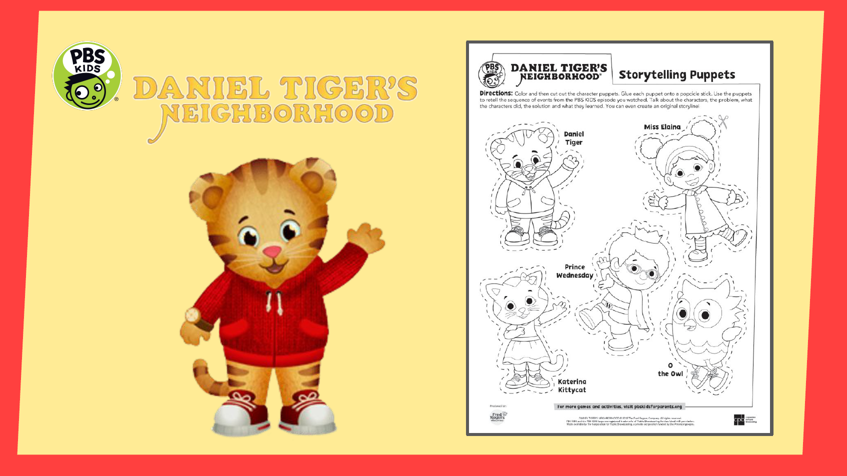 Arts And Craft | Daniel Tiger&amp;#039;S Neighborhood | Pbs Learningmedia in Daniel Tiger Free Printables