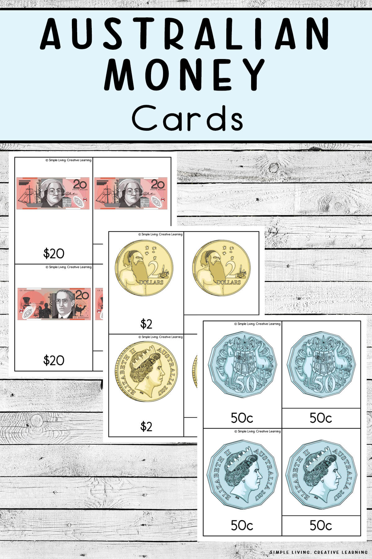 Australian Money Cards - Simple Living. Creative Learning pertaining to Free Australian Money Printables