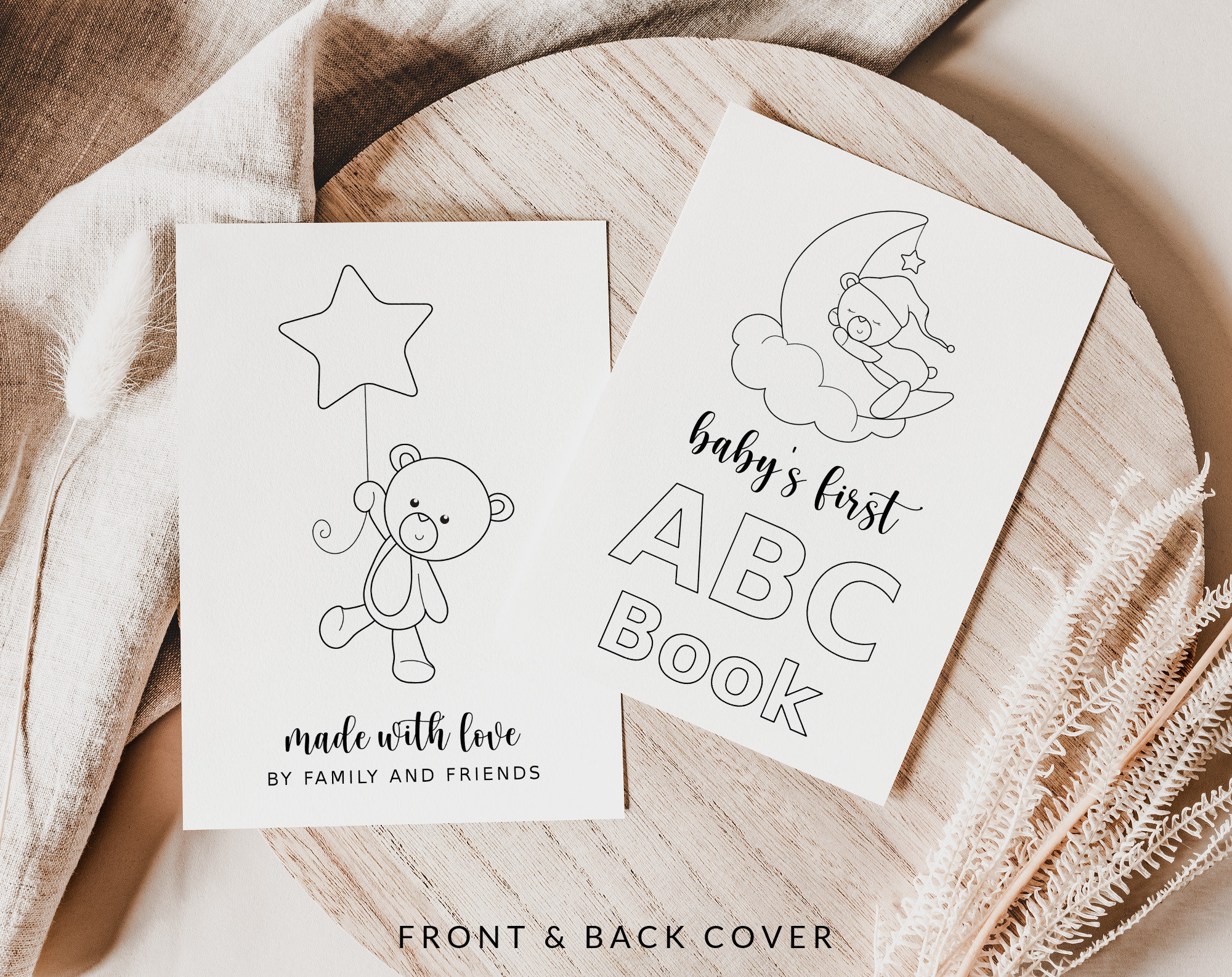 Baby&amp;#039;S First Abc Book, Baby Shower Alphabet Book, Baby Shower with Babys First Alphabet Book Free Template