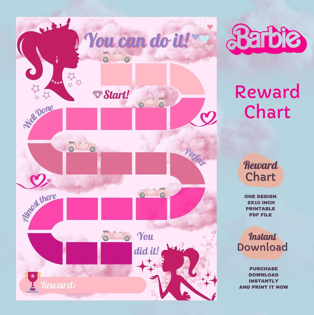Barbie Princess Reward Chart , Positive Reinforcement For Girls intended for Barbie Reward Charts Free Printable