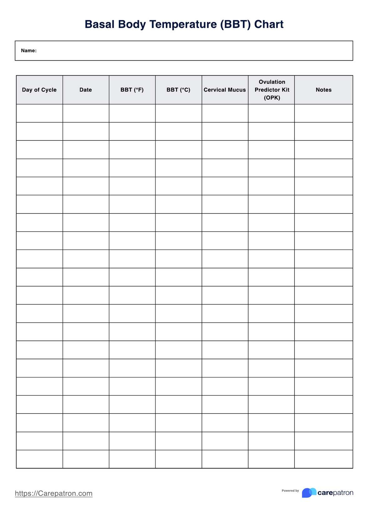 Basal Body Temperature Chart &amp;amp; Example | Free Pdf Download throughout Basal Temperature Chart Printable