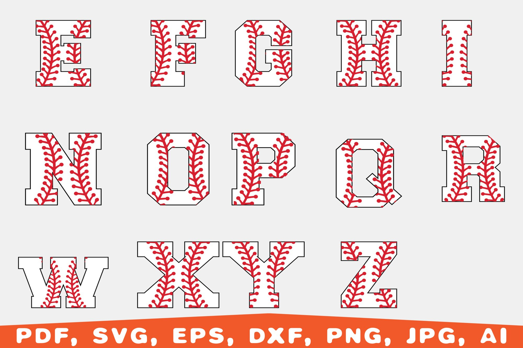 Baseball Font, Baseball Letters And Numbers (2350851) regarding Free Printable Baseball Alphabet Letters