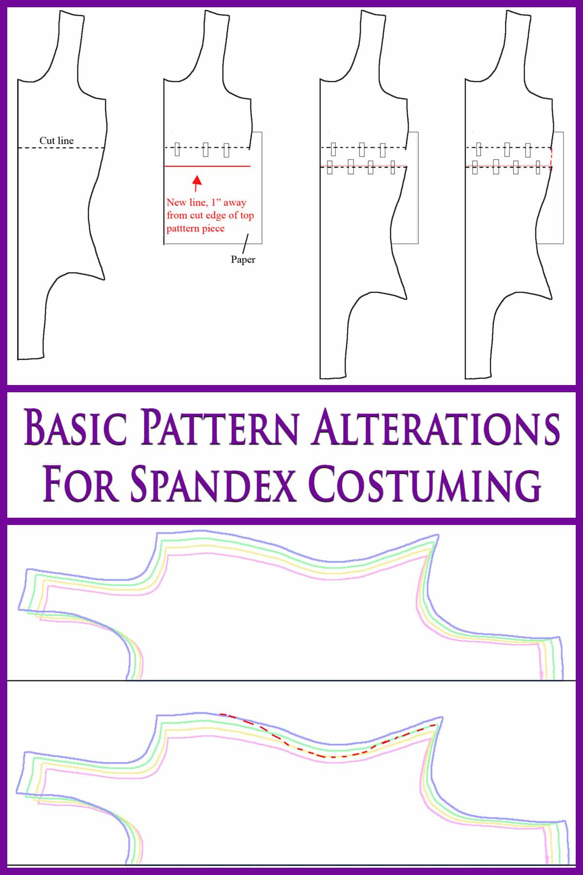 Basic Pattern Alterations - Spandex Simplified intended for Free Printable Unitard Pattern