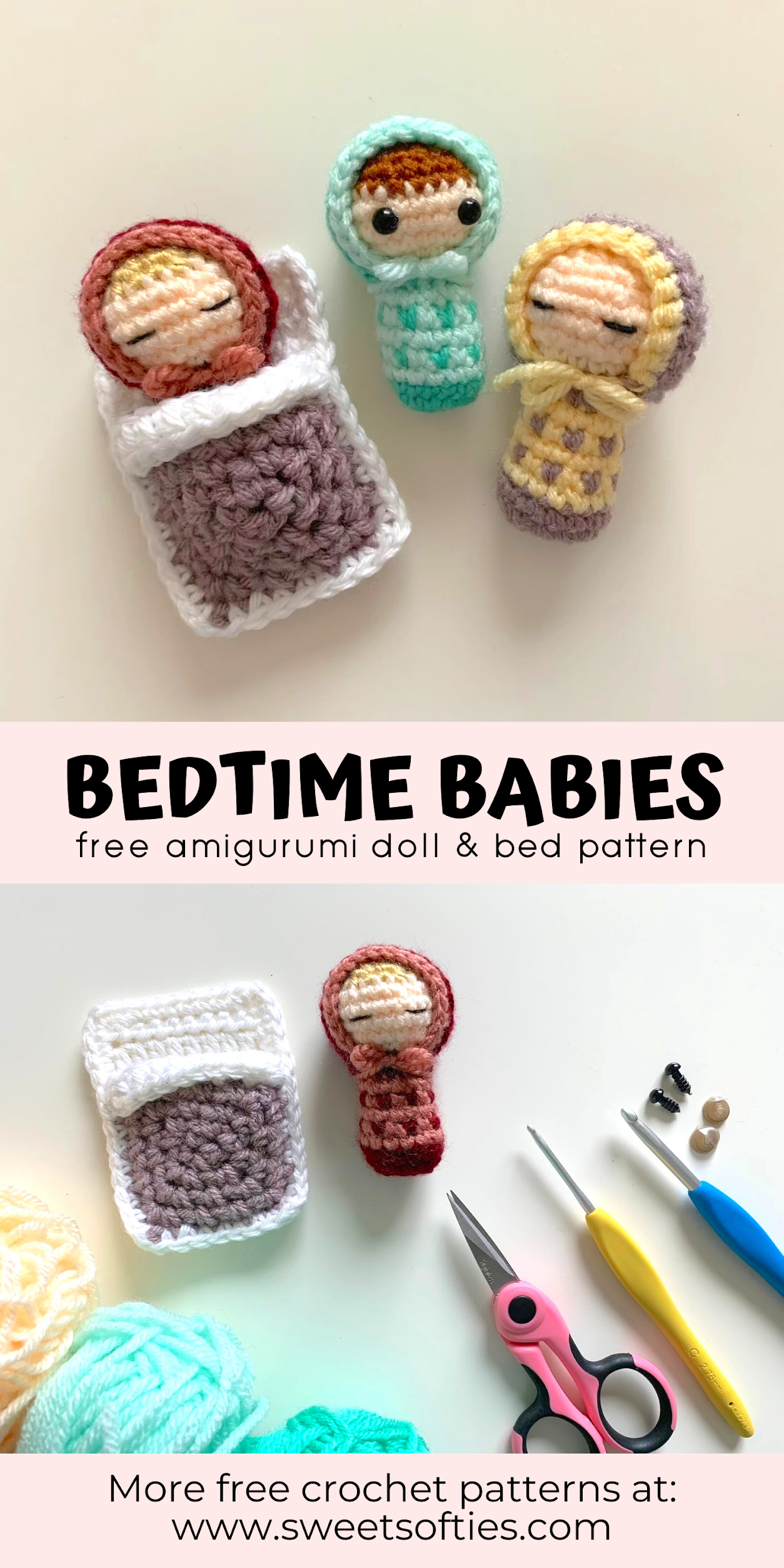 Bedtime Babies · Free Amigurumi Crochet Pattern - Sweet Softies regarding Free Printable Crochet Bed Doll Patterns