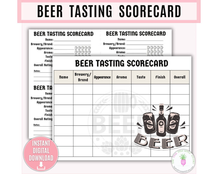 Beer Tasting Free Printables