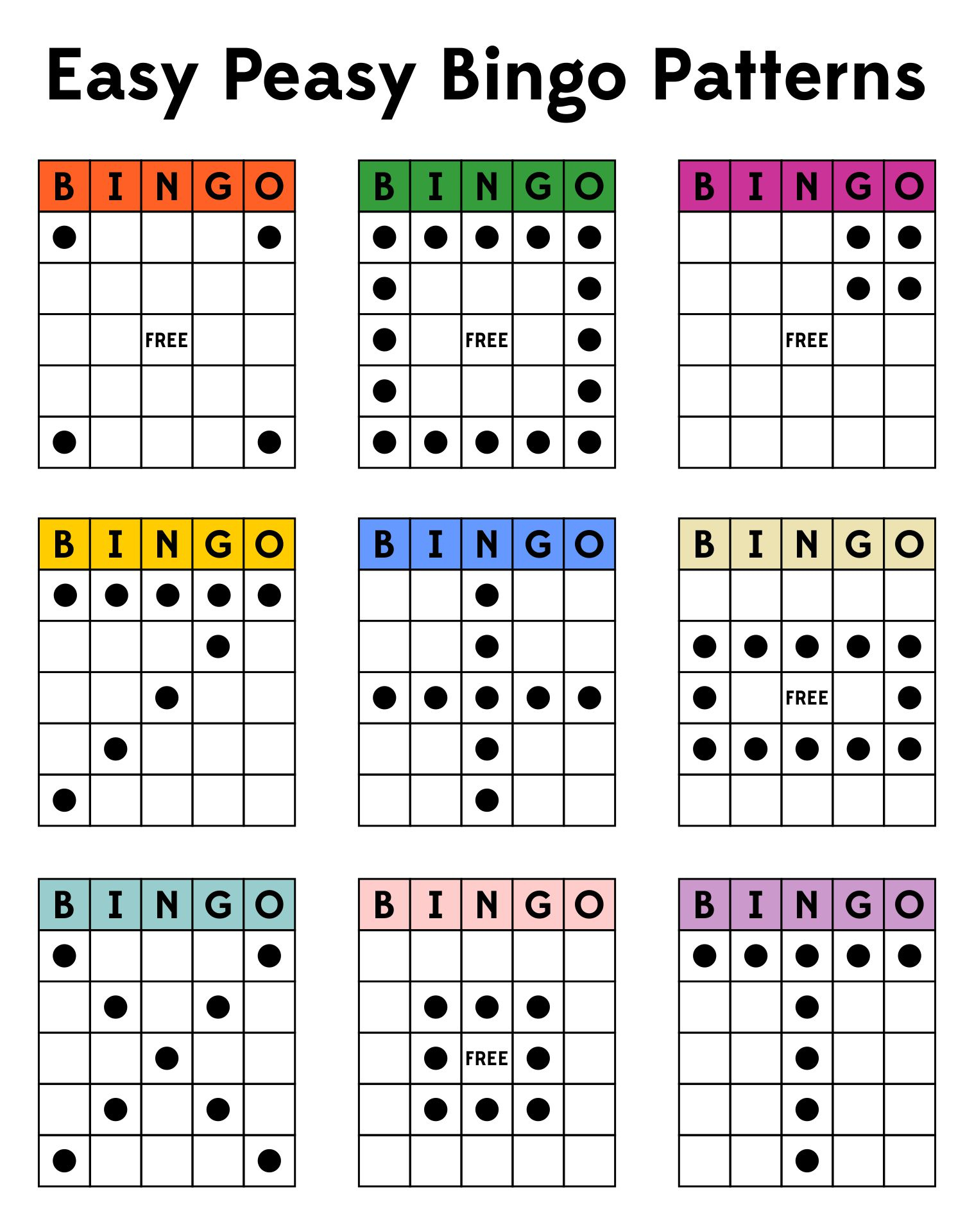 Bingo Game Patterns - 12 Free Pdf Printables | Printablee intended for Free Printable Bingo Patterns
