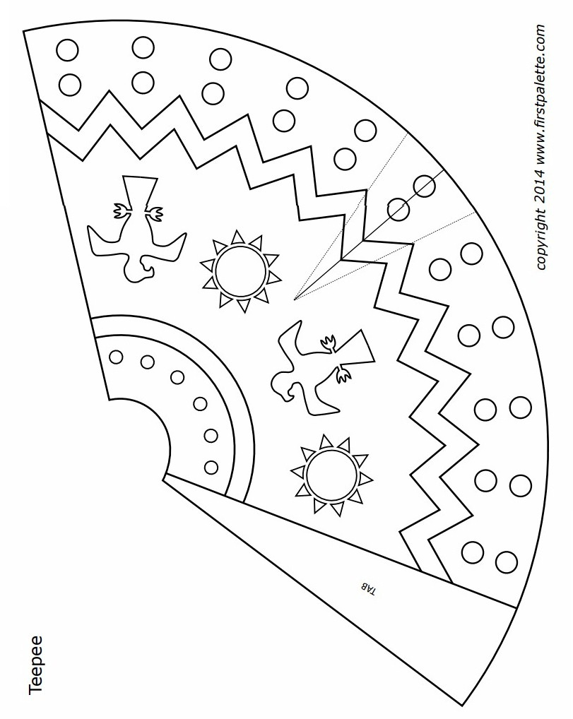 Blackfoot Paper Teepee throughout Free Printable Teepee Patterns