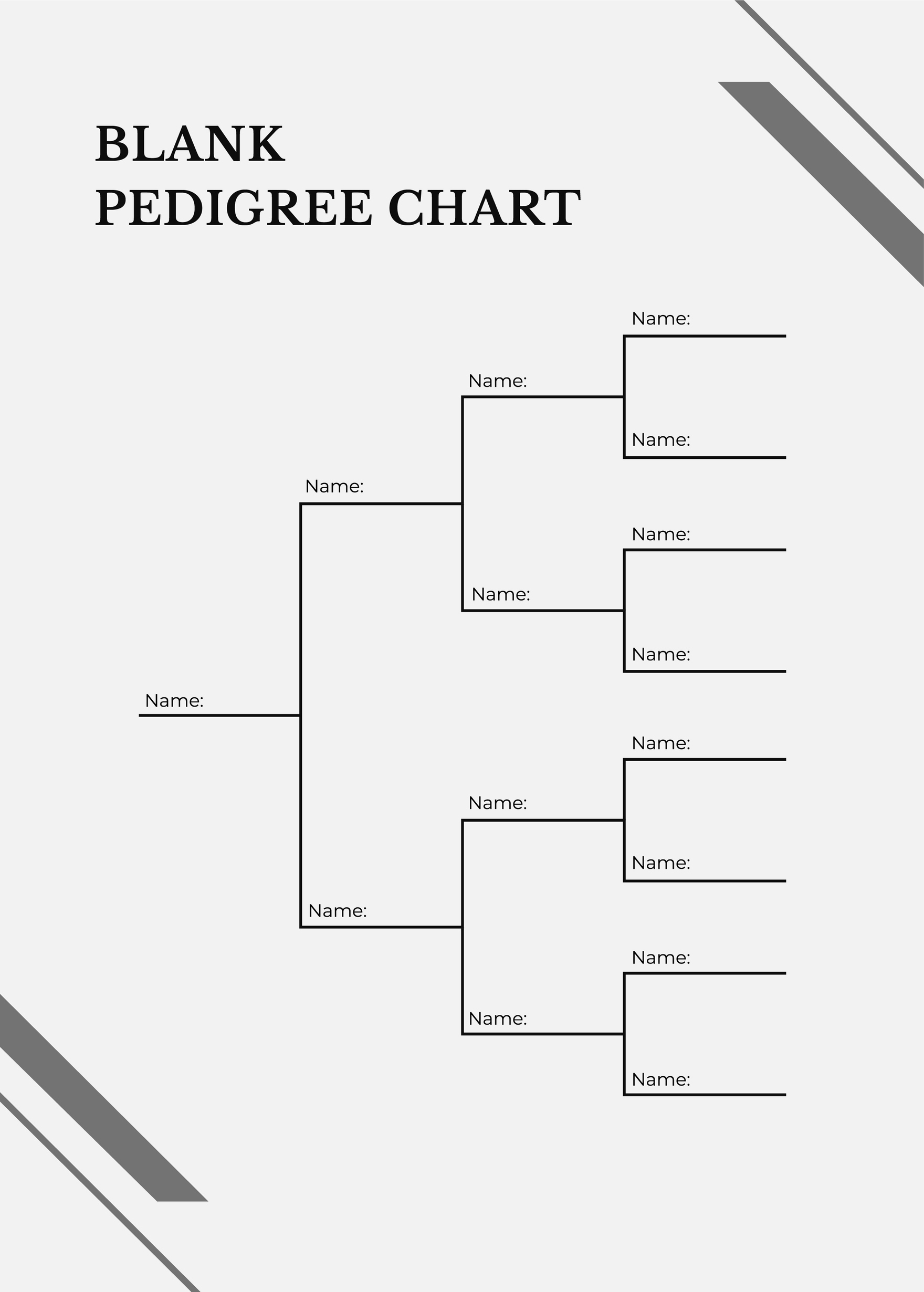 Blank Pedigree Chart In Illustrator, Pdf - Download | Template inside Pedigree Chart Printable