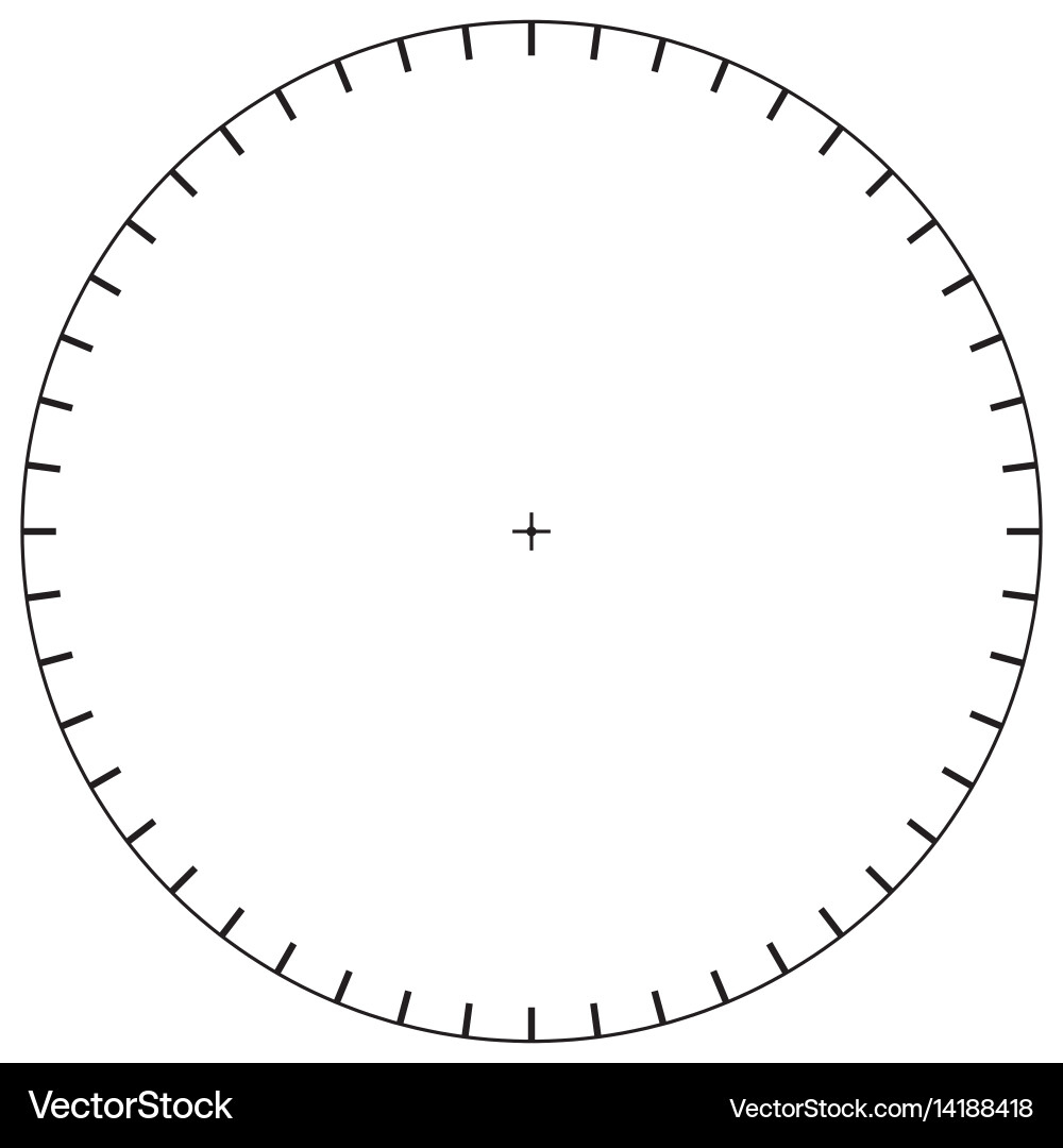 Blank Polar Graph Paper - Protractor Pie Chart Vector Image inside Blank Pie Chart Printable