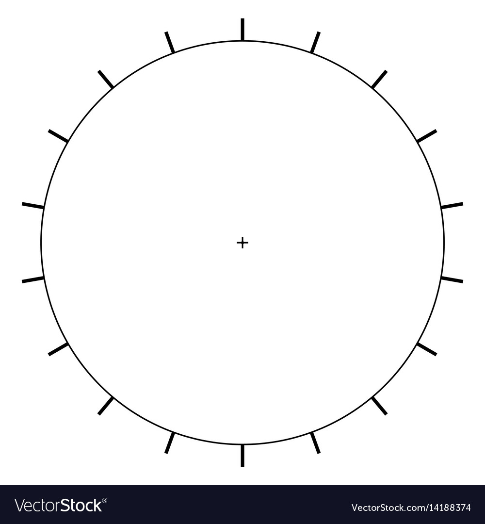 Blank Polar Graph Paper - Protractor Pie Chart Vector Image pertaining to Blank Pie Chart Printable