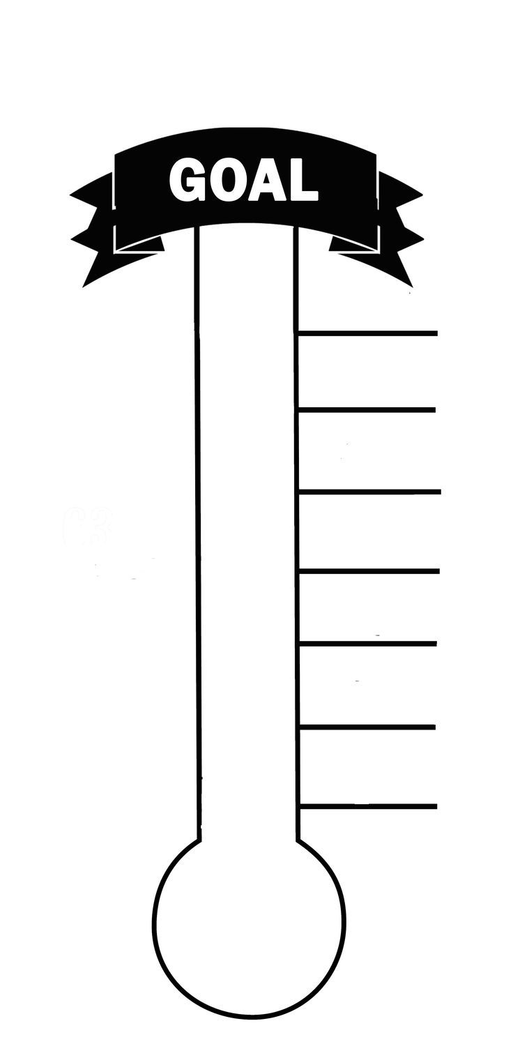 Blank Thermometer - 10 Free Pdf Printables | Printablee throughout Thermometer Goal Chart Printable