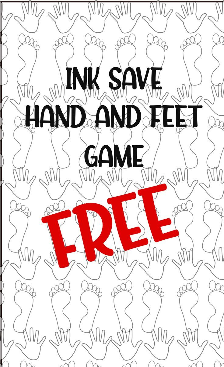 Blogulo-Hands And Feet Game Printable Free - Ink Save Template regarding Free Printable Feet Pattern