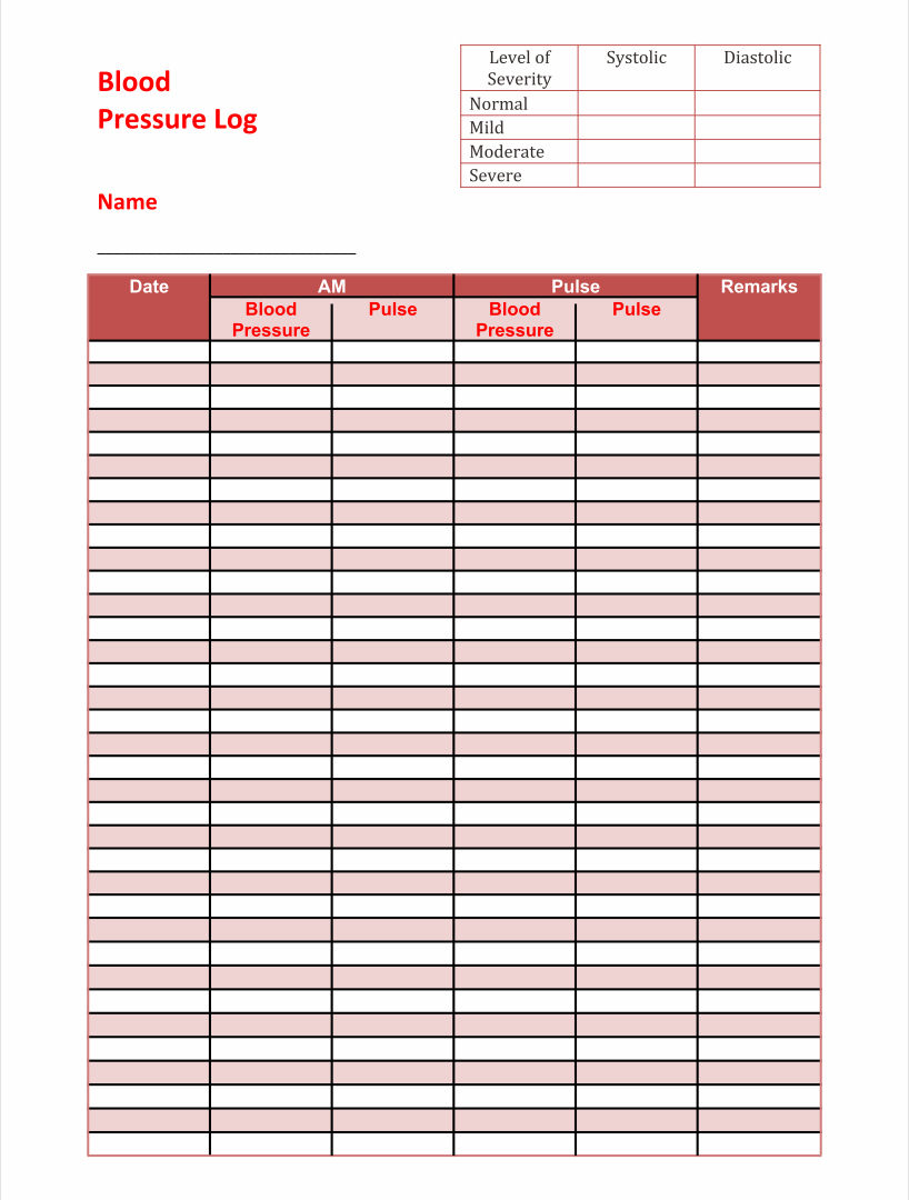 Blood Pressure Chart - 20 Free Pdf Printables | Printablee in Blood Pressure Reading Chart Printable