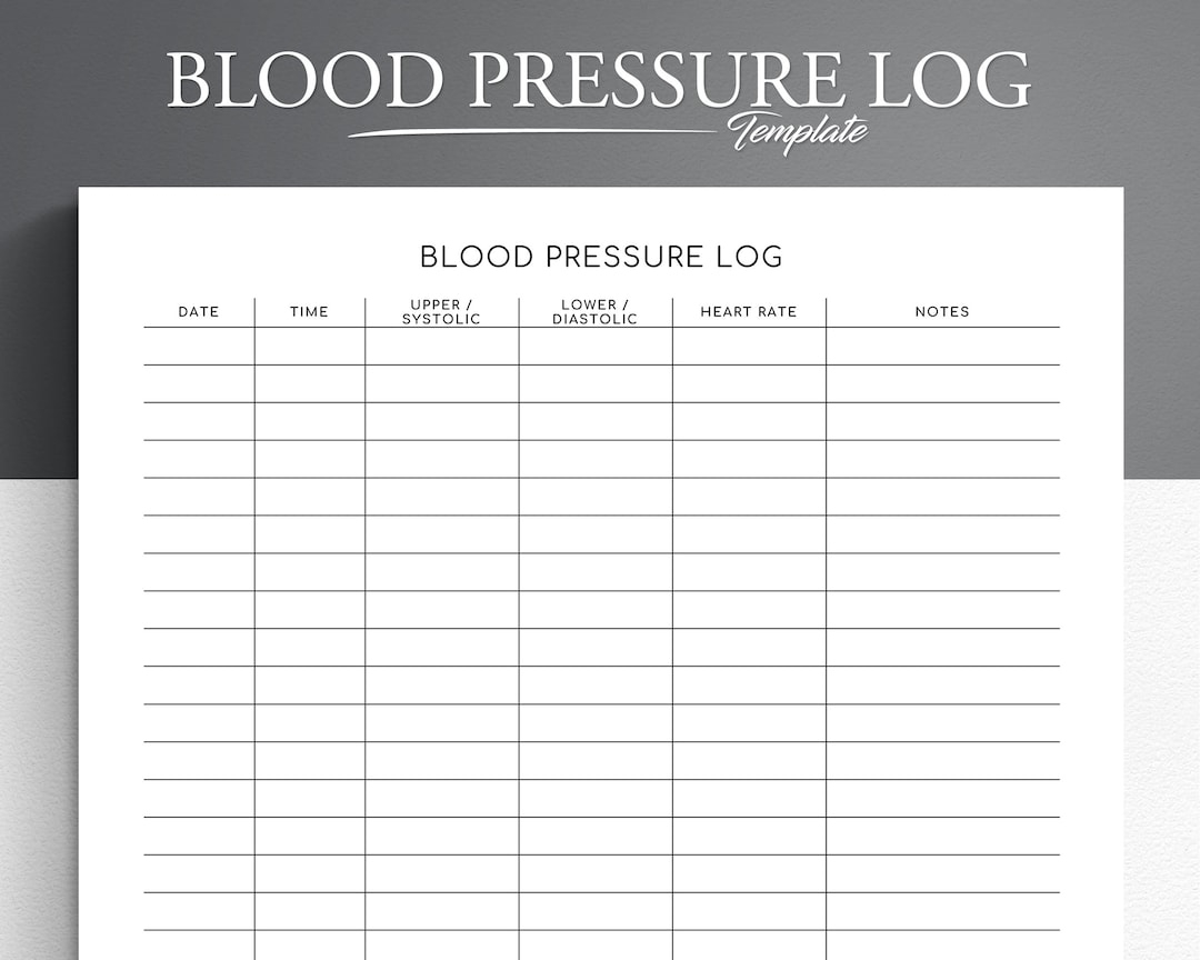 Blood Pressure Log Editable Printable. Blood Pressure Tracker intended for Blood Pressure Tracker Chart Printable